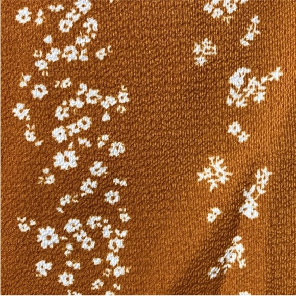 BCBG Orange Floral Slit Mid-Skirt - Picture 2 of 5